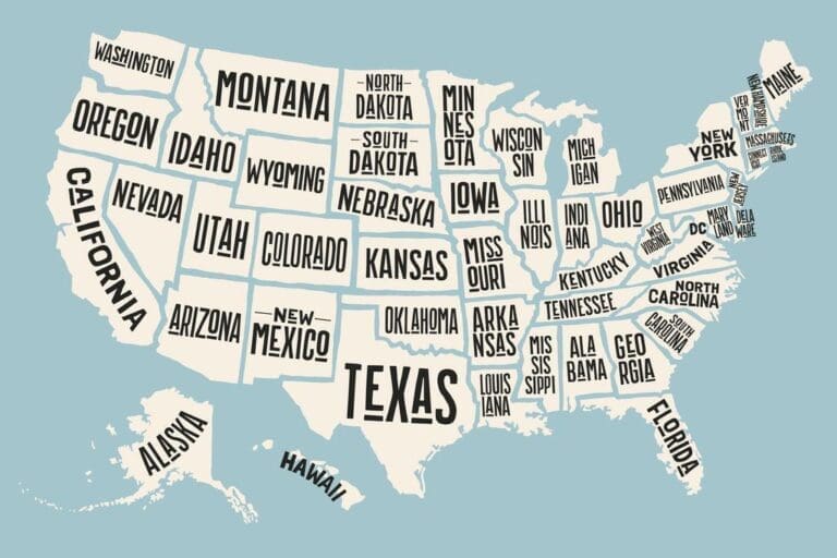 Map of The United States