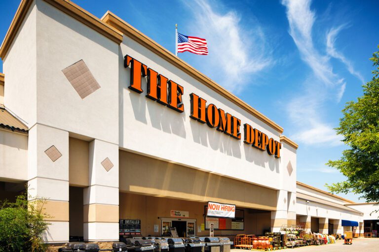 Featured image for Home Depot Military Discount showing the front of a Home Depot store